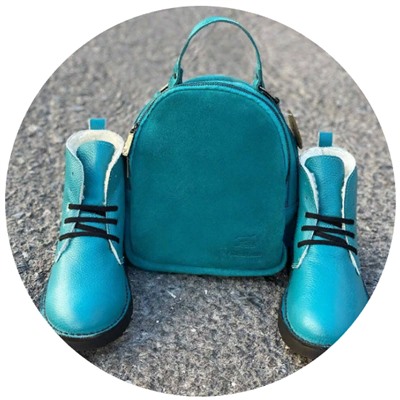 Ab.Zapatos 4619/2 turquesa+AB.Z · Pelle · mochila (610)