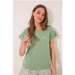 Pijama corto 100% algodón verde