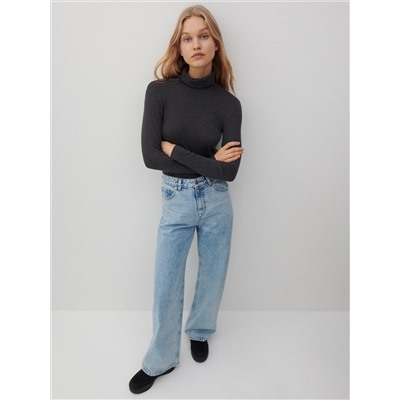 Rollkragenpullover mit hohem Baumwollanteil