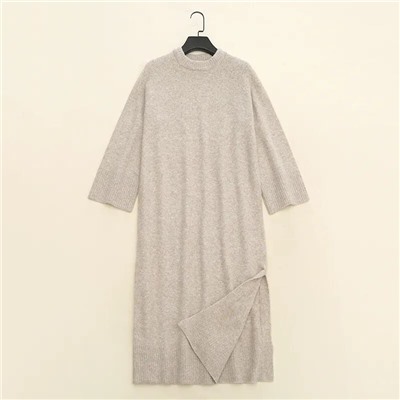 Длинное трикотажное платье с разрезом   H&*M