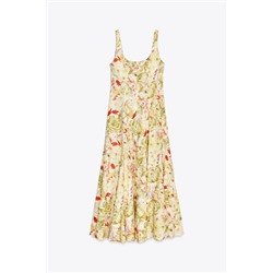 ZW COLLECTION PRINTED LINEN BLEND DRESS