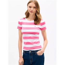 Rugby Stripe Crewneck T-Shirt