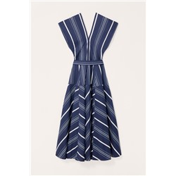 LIMITED EDITION STRIPED GODET DRESS