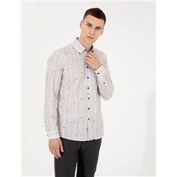 Açık Kahverengi Slim Fit Uzun Kollu Gömlek