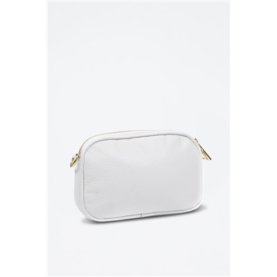 Bandolera Asola de piel - Blanco