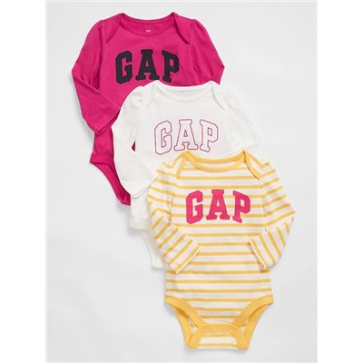 Baby Gap Logo Bodysuit (3-Pack)