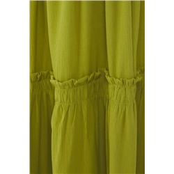 Haki Halter Yaka Dokuma Elbise TBBSS23AH00207