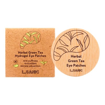 L.SANIC Herbal Green Tea Hydrogel Eye Patches Гидрогелевые патчи с экстрактом зеленого чая 60шт