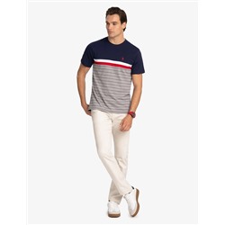 COLOR BLOCK YARN DYE STRIPE T-SHIRT