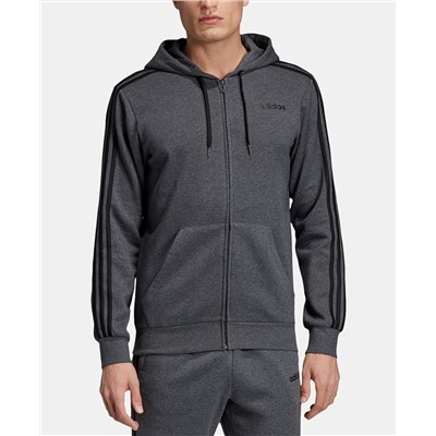 adidas Men's Essentials 3-Stripes Fleece Zip Hoodie