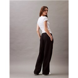Monogram Logo Fleece Wide Leg Sweatpants
