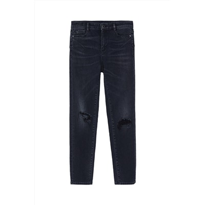 Vaquero skinny fit 7/8 Negro