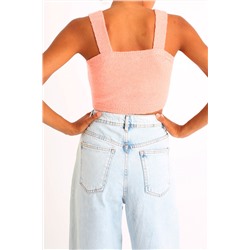 Crop top Rosa jaspeado