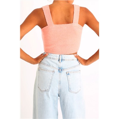 Crop top Rosa jaspeado