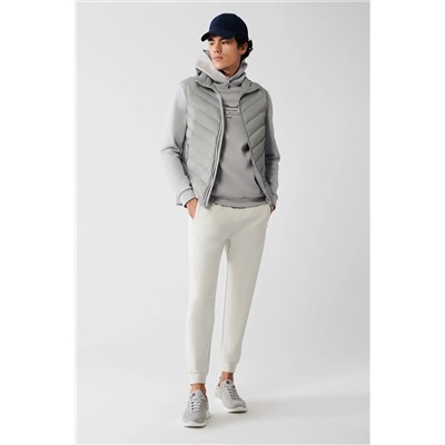 Avva Erkek Taş Interlok Kumaş Beli Bağcıklı Paçası Lastikli Standart Fit Normal Kesim Jogger Pantolon A3 A32Y3401