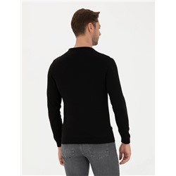 Siyah Slim Fit Kazak