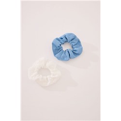 Pack 2 coleteros denim y bordado suizo