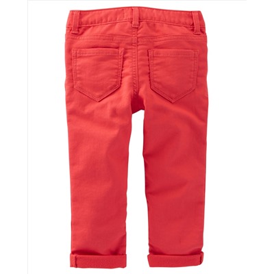 Knit-Like Skinny Stretch Twills