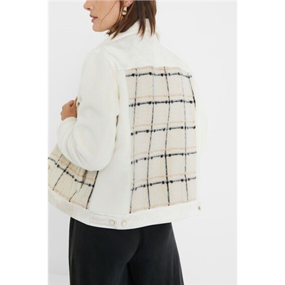 Chaqueta trucker recta lana