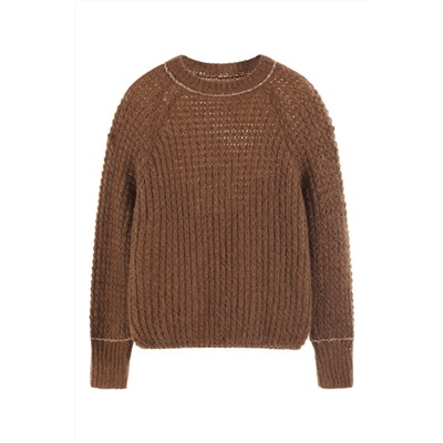 Jersey de mohair y lana Marrón