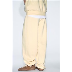 STRAIGHT PLUSH TROUSERS