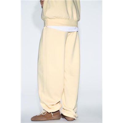 STRAIGHT PLUSH TROUSERS