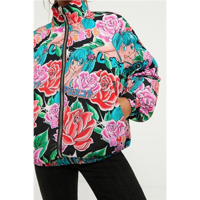 Chaqueta corta estampada
