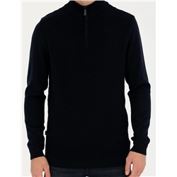 Lacivert Slim Fit Kazak