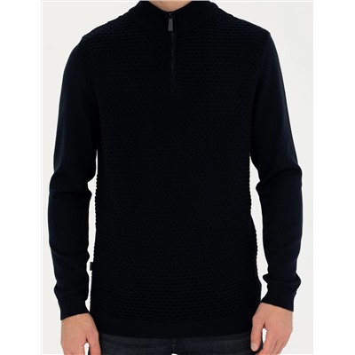 Lacivert Slim Fit Kazak