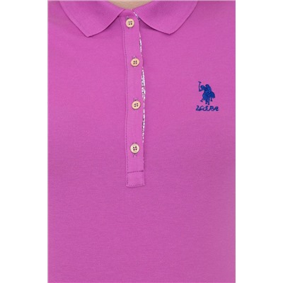 Kadın Menekşe Basic Polo Yaka Tişört