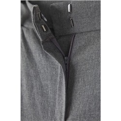 Gri Lastik Belli Wide Leg Büyük Beden Dokuma Pantolon TBBAW26AR00019