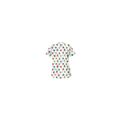 UA Jumpin Jack White Print Scrub Top