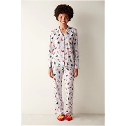 Penti Gingerbread Uzun Kollu Gömlek Gri Pijama Takımı PNRAJHCJ23SK-AGJ