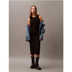 Sculpt Midi Denim Dress