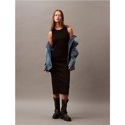 Sculpt Midi Denim Dress
