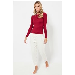 Pantalón de pijama polar - Blanco