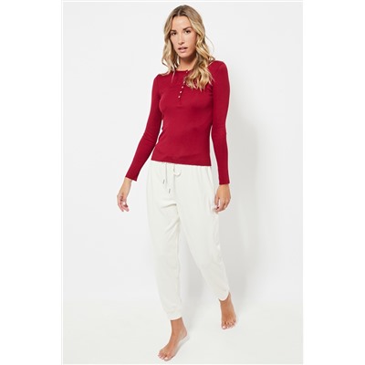 Pantalón de pijama polar - Blanco
