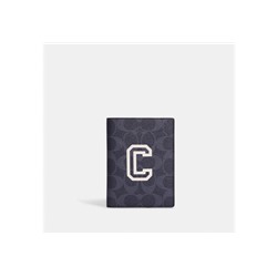 Passport Case In Signature Canvas With Varsity Motif