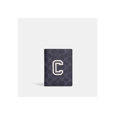 Passport Case In Signature Canvas With Varsity Motif