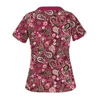 UA Paisley Parade Berry Kiss Scrub Top