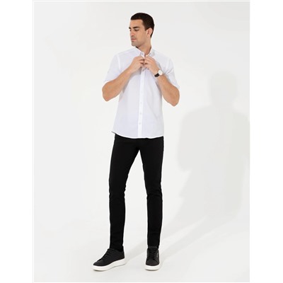 Beyaz Slim Fit Oxford Gömlek