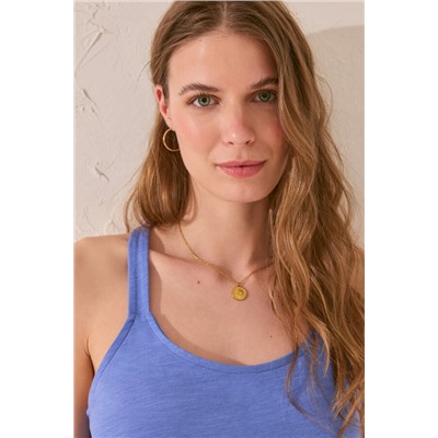 Camiseta tirantes algodón azul claro