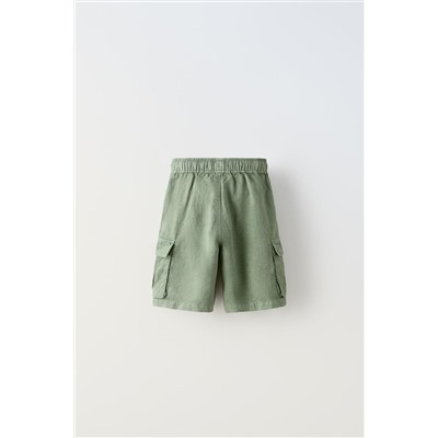 LOOSE-FITTING CARGO BERMUDA SHORTS