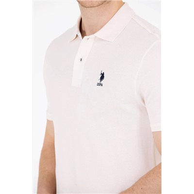 Erkek Krem Basic Polo Yaka Tişört