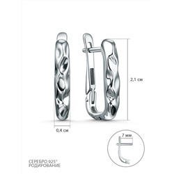 Серьги из серебра родированные С-7588р