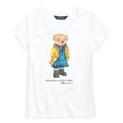 Girls 7-16 Raincoat Bear Cotton Tee