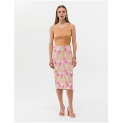 Kahverengi Slim Fit Örme Etek