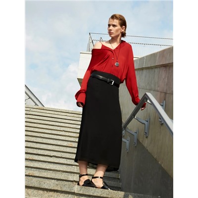 Рубашка однотонная, B3063/cherry