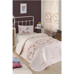 Ev & Ev Home Kapitone Yatak Örtüsü Seti Tek Kişilik Unicornlar Pembe Ep-021393