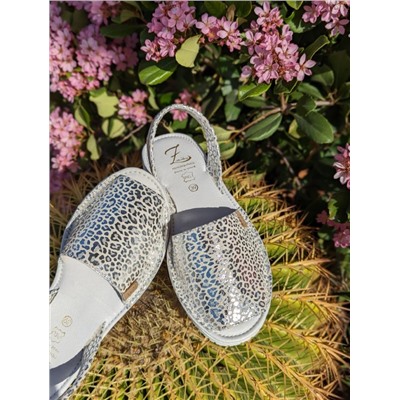 AB.Zapatos · 504-8 Guepardo plata+AB.Z PELLE Abeja ladrillo (330) plata
